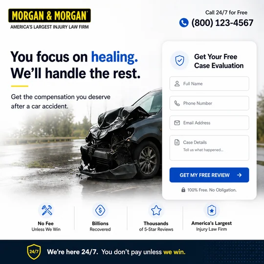 Morgan — Auto Accident landing page